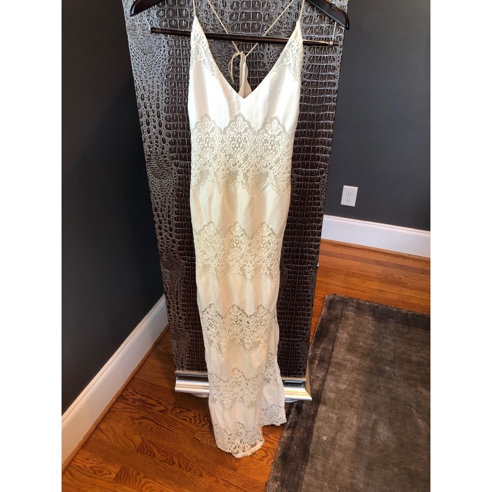 Astr Boho Lace Maxi Dress